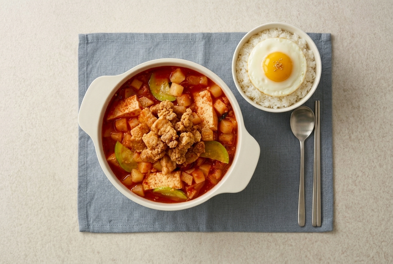 돼지고기듬뿍김치찌개(돈목살)